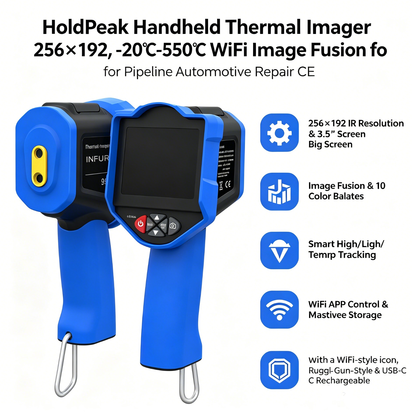 HoldPeak Thermal Camera, 256x1 - Thermal Imaging Camera 256X192 recension och pris